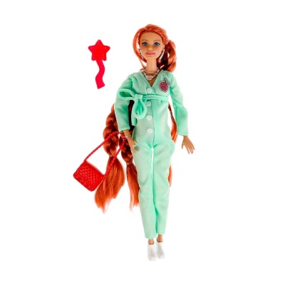 Кукла София беременная в мятном комбинезоне Карапуз 001B1-BF14-S-BB